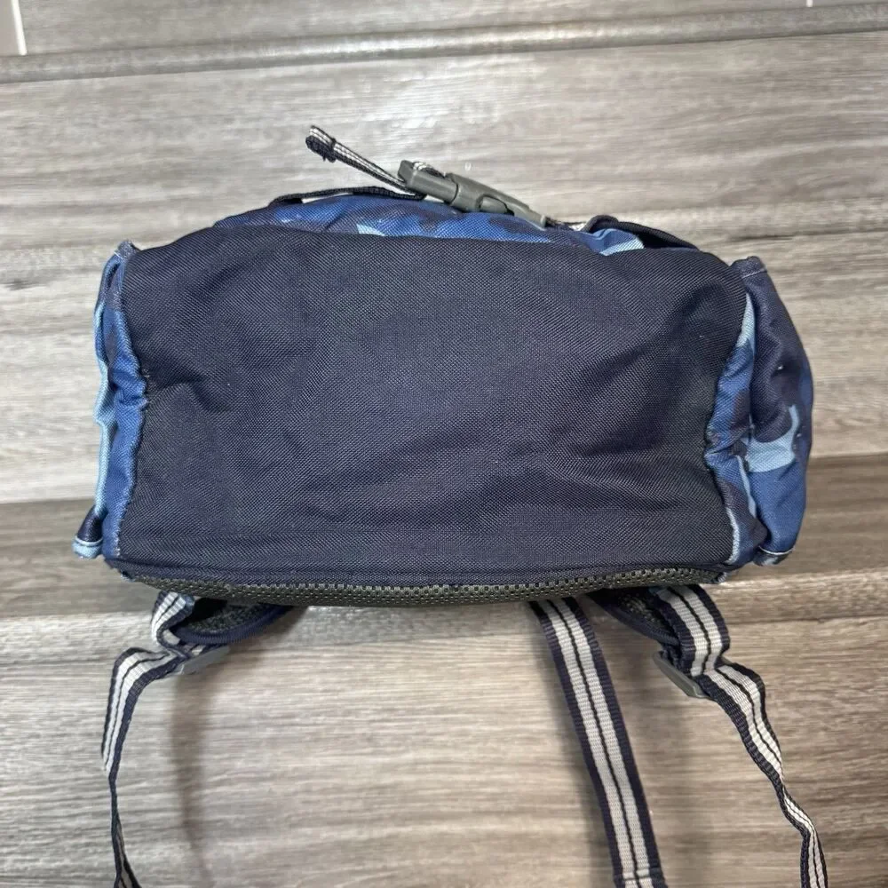 Pottery Barn Kids Mackenzie Navy Blue Skateboard Camo Backpack Small Embroidered